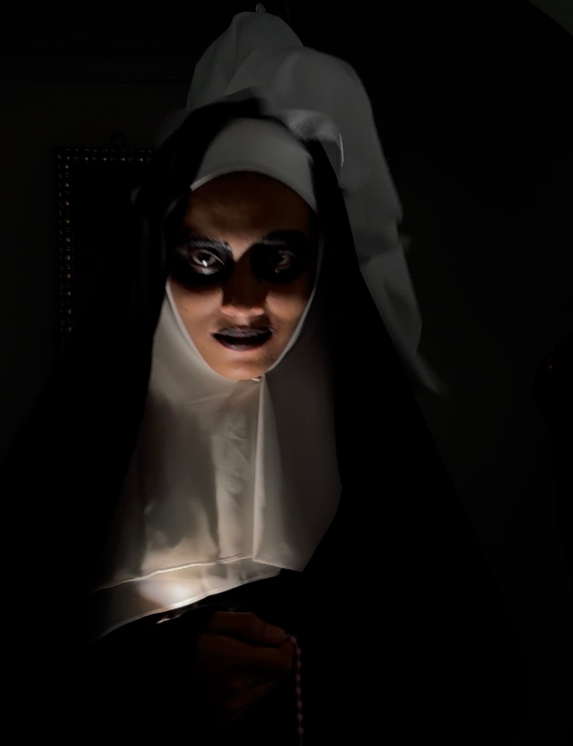 Student in horror inspired Halloween look at INSD Trivandrum Halloween Fest