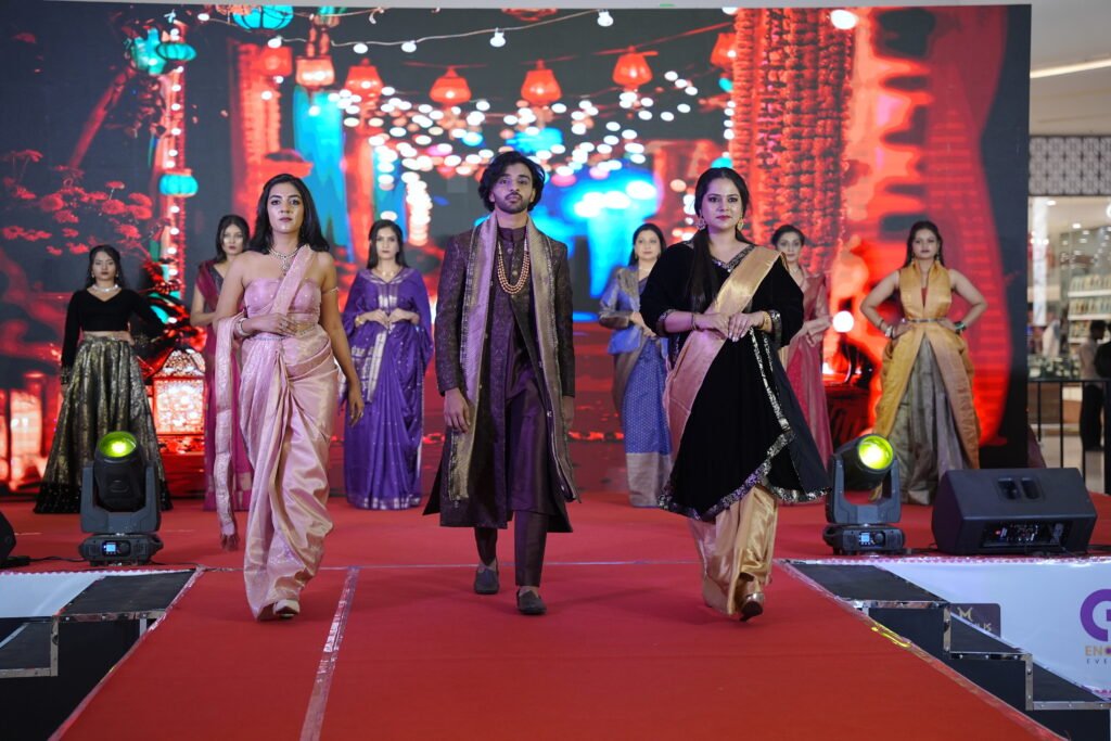 Students and models at Vaividhya Fashion Show by INSD Trivandrum